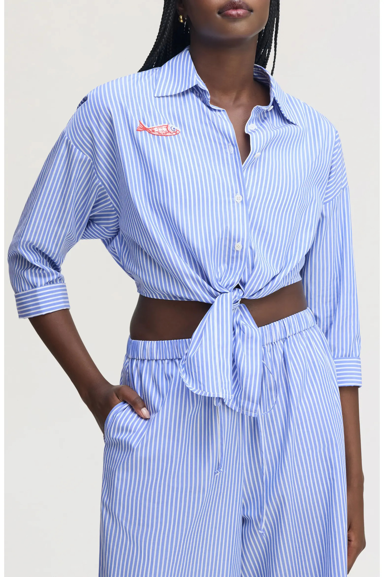 Stripe Cotton Button-Up Shirt (Women) | Nordstrom | Nordstrom