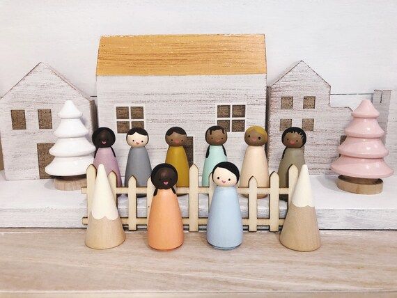 Peg Doll People Set Diversity Toy Montessori Toddler Toys | Etsy | Etsy (US)