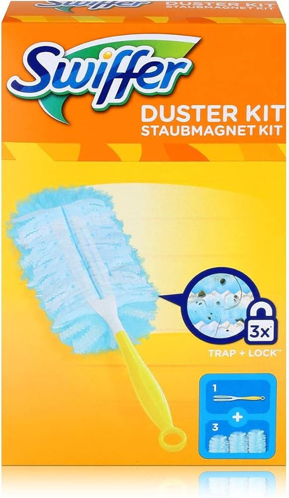 Swiffer Microfibre dust Cleaner Set, 1 Handle and 3 Replacement Pads (Pack of 1x1 Piece) | Amazon (US)