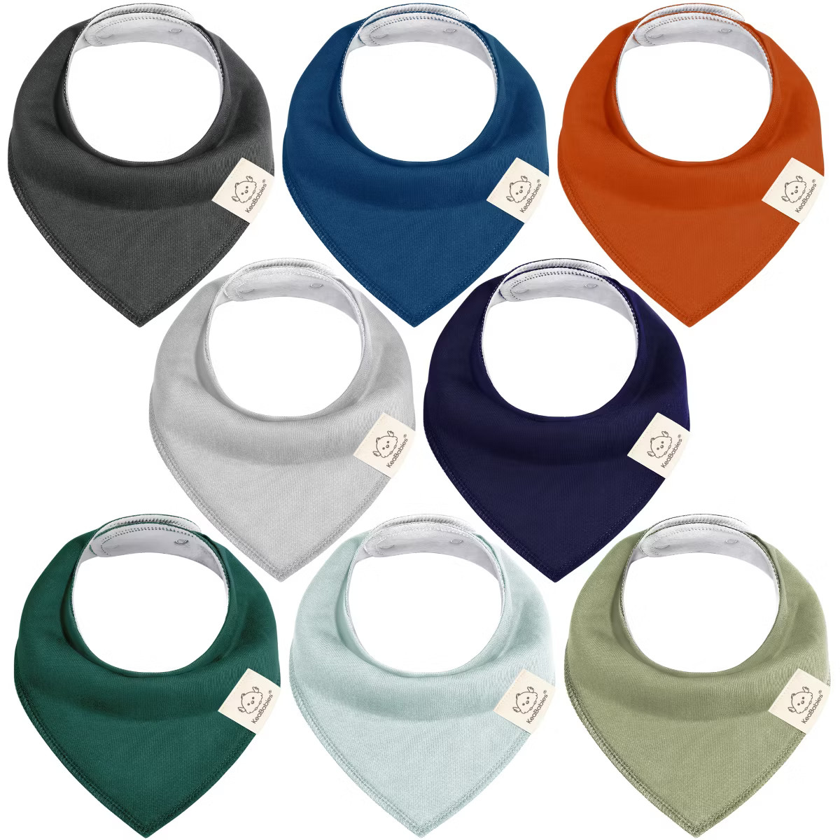 8pk Organic Baby Bandana Bibs, Baby Drool Bibs for Baby Boy, Girl, Baby Bibs for Infant, Newborn | Target