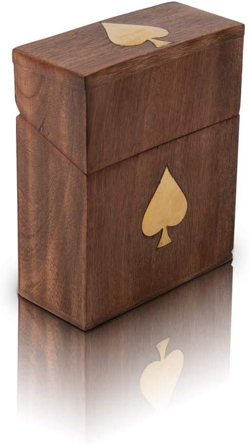 Birthday Gift Ideas Handcrafted Classic Wooden Playing Card Holder Deck Box Storage Case Organize... | Amazon (US)