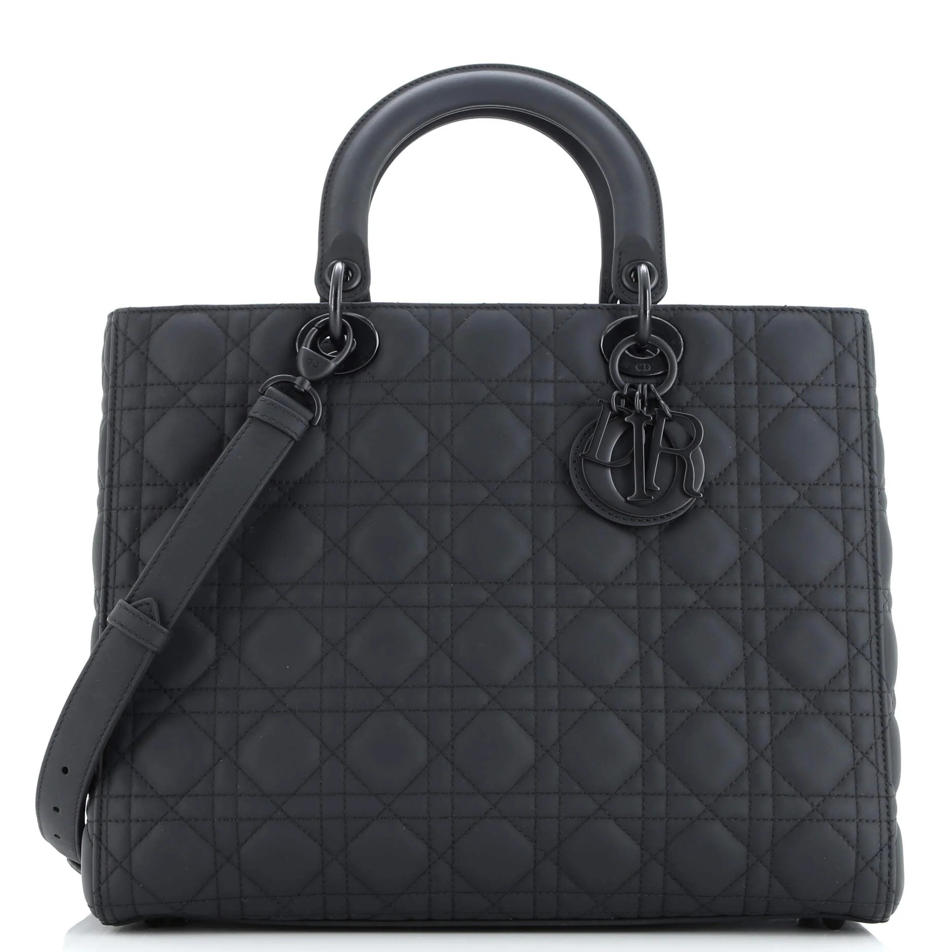 Pre-Loved Christian Dior Ultra Matte Lady Dior Bag Cannage Quilt Calfskin Large | Zulily