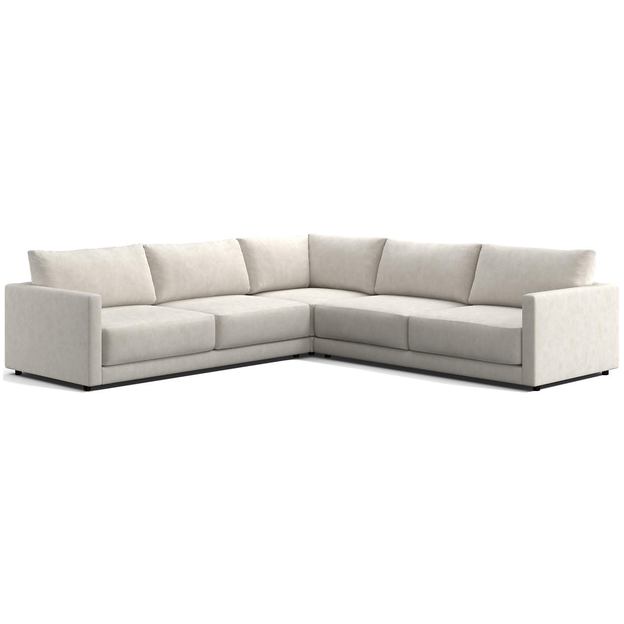 Gather Deep 3-Piece L-Shaped Sectional Sofa + Reviews | Crate & Barrel | Crate & Barrel