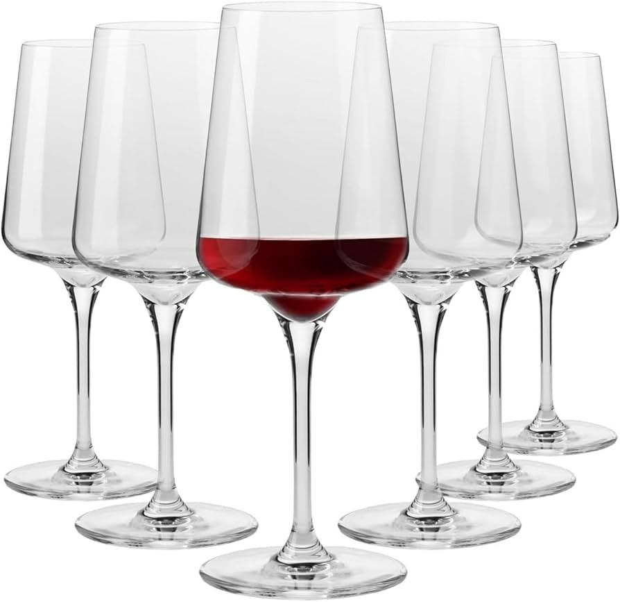 Krosno Red Wine Glasses, Set of 6, 16.91 oz, Infinity Collection, Classic Elegant Shape, Premium ... | Amazon (US)