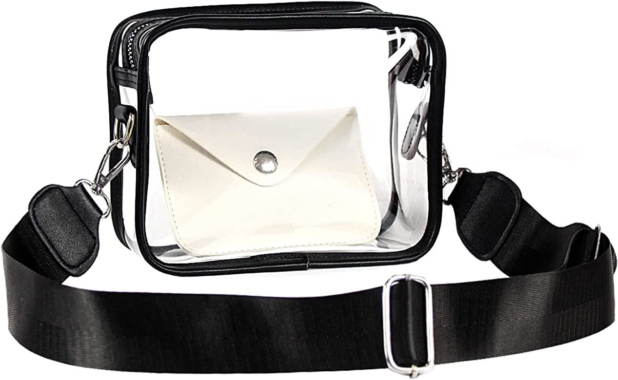 Armiwiin Clear Purse Crossbody Stadium Approved for Women with Small Card Wallet, Clear Stadium B... | Amazon (US)