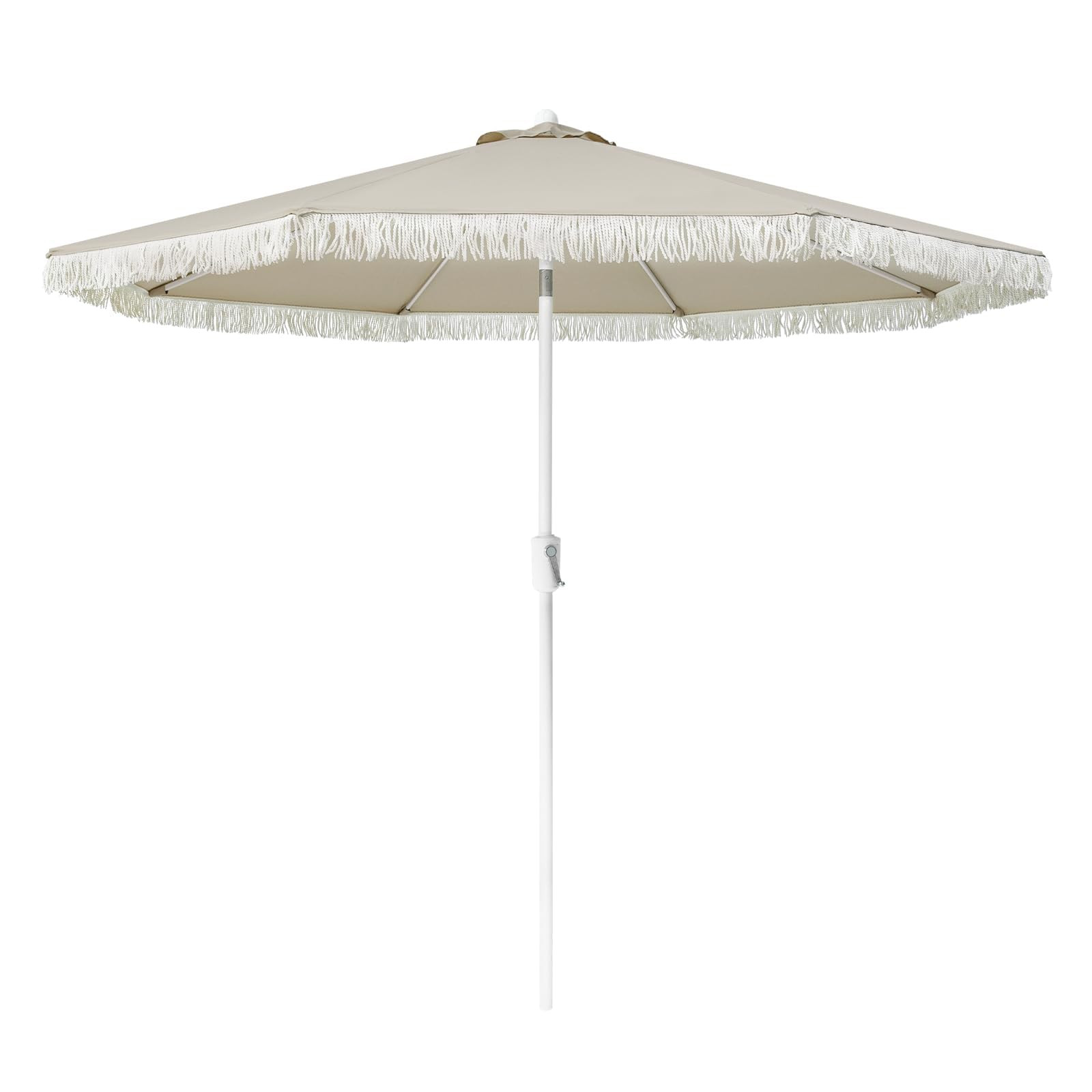 Tempera 9ft Auto Tilt Patio Umbrellas with Fringe, Outdoor Market Umbrellas with Fade Resistant C... | Amazon (US)