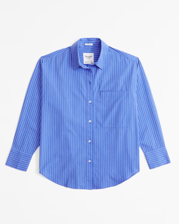 Oversized Poplin Shirt | Abercrombie & Fitch (UK)
