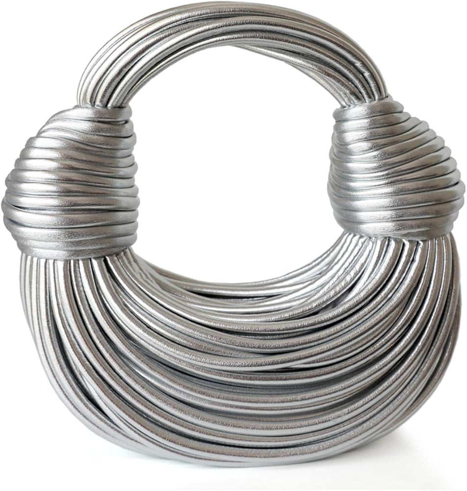 Women Woven Handbag PVC Leather Satchel Creative Noodles Style Fashion Crossbody Bag | Amazon (US)