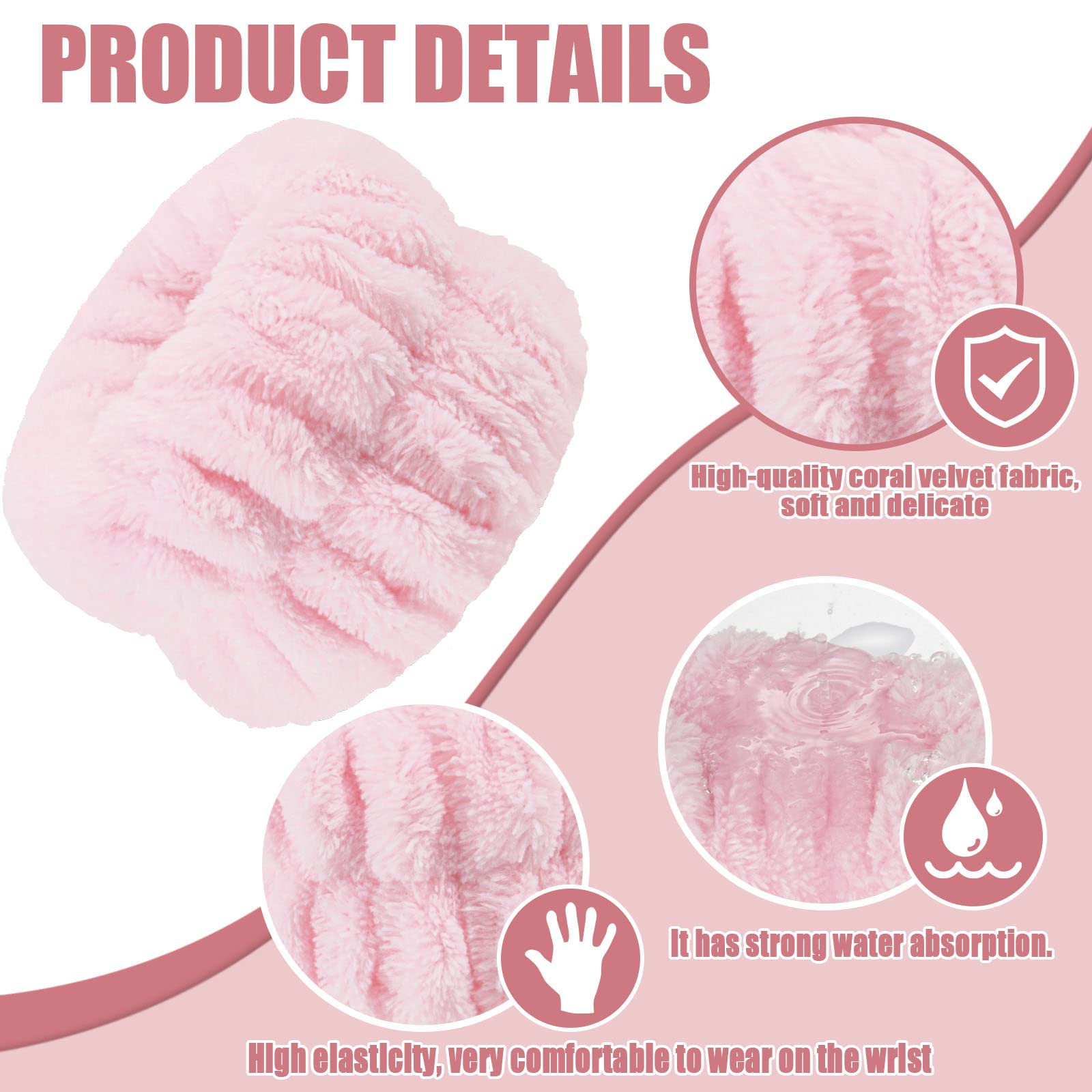 12Pcs Wrist Washband Set, Anmieciu Face Washing Wristbands, Microfiber Wrist Spa Wash Washband, W... | Amazon (US)