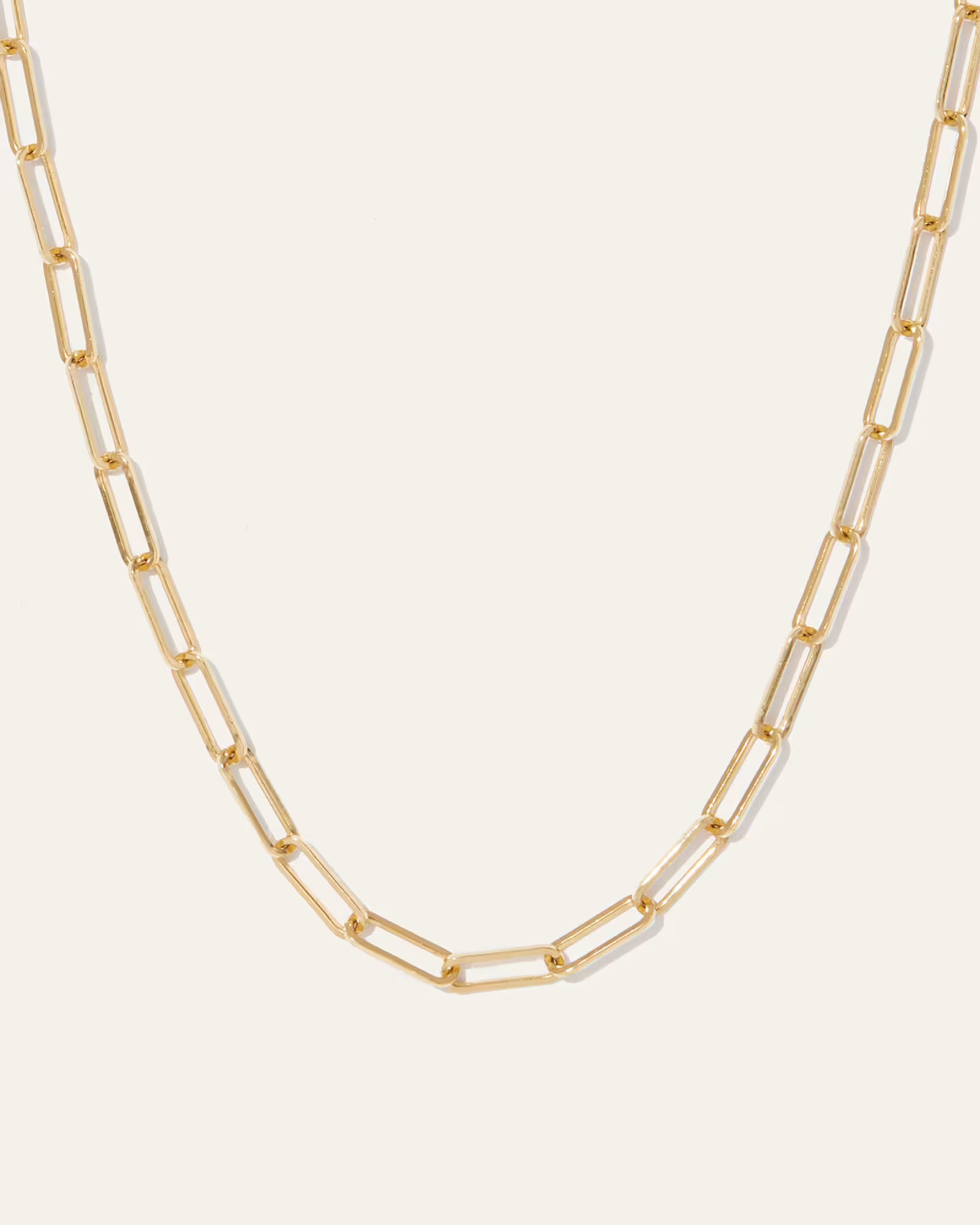 14K Gold Small Paperclip Chain Necklace in Yellow Gold | Quince