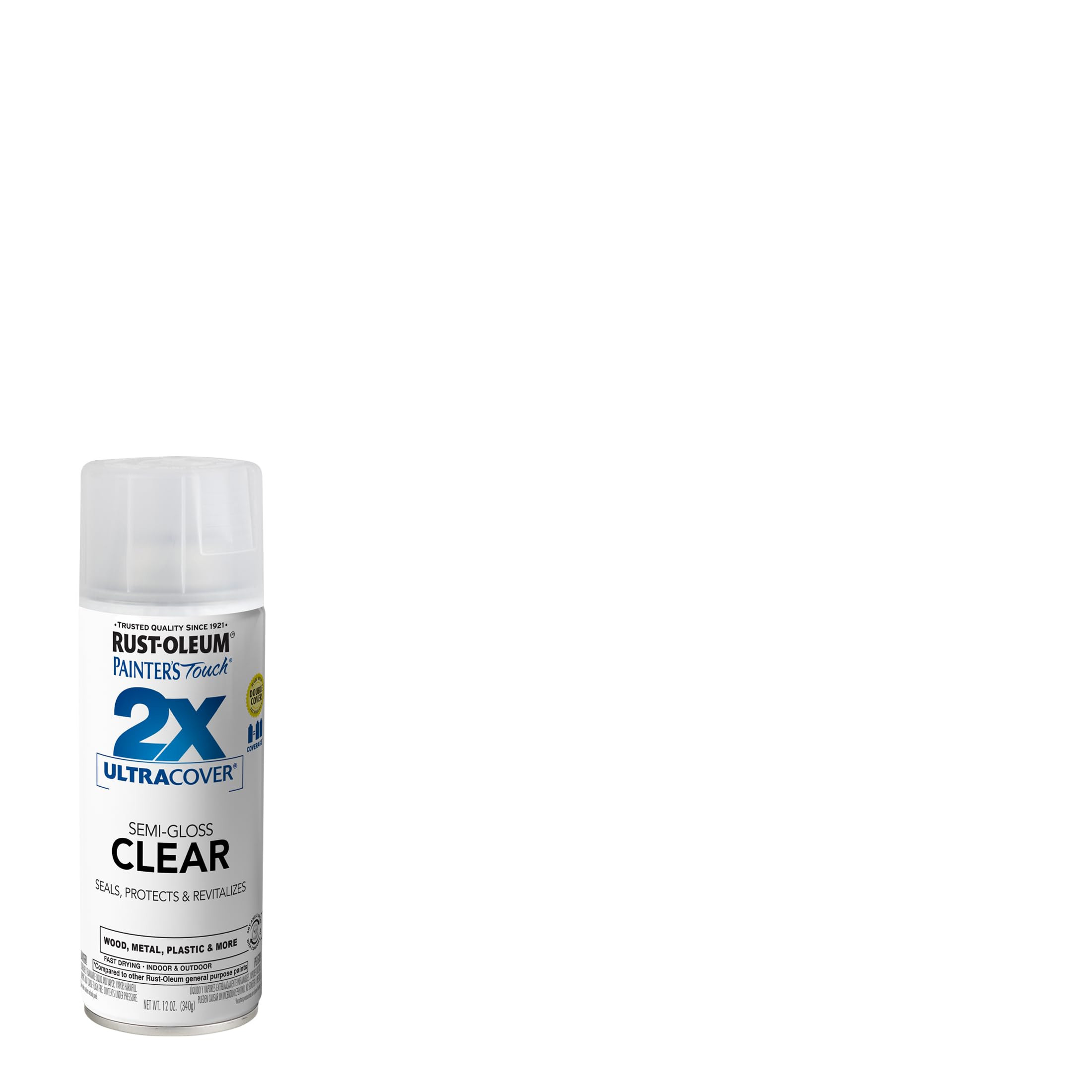 Rust-Oleum 249859 Painter's Touch 2X Ultra Cover Spray Paint, 12 oz, Semi-Gloss Clear | Amazon (US)