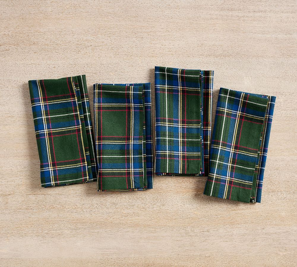 Stewart Plaid Cotton Napkins - Set of 4 | Pottery Barn (US)