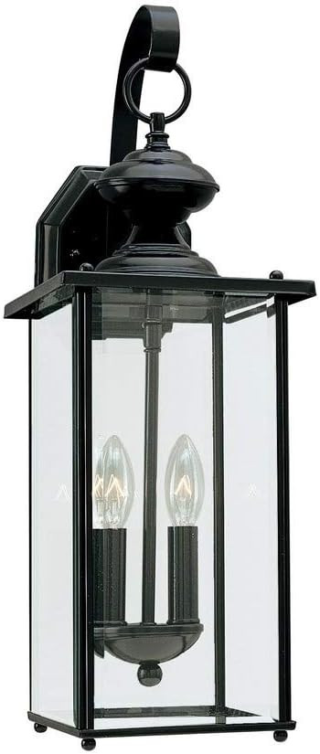 Sea Gull Lighting 8468EN-12 Jamestowne Two-Light Outdoor Wall Lantern, Black | Amazon (US)
