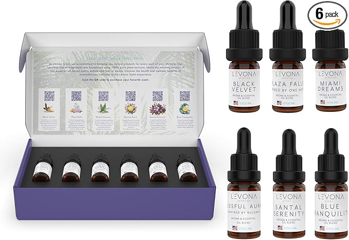 Levona Scent Essential Oils Set -Home Luxury Scents for Diffusers & Humidifiers, Ideal for Home F... | Amazon (US)