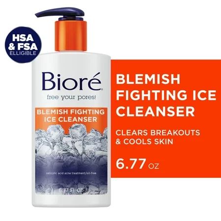 Biore 2% Salicylic Acid Blemish-Fighting Ice Cleanser Acne Treatment 6.77 fl oz (HSA/FSA Approved) | Walmart (US)