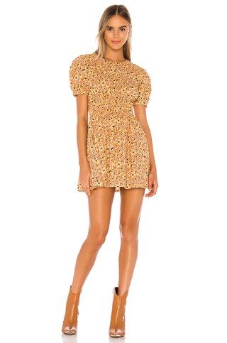 Free People Pennie Mini Dress in Yellow Combo from Revolve.com | Revolve Clothing (Global)