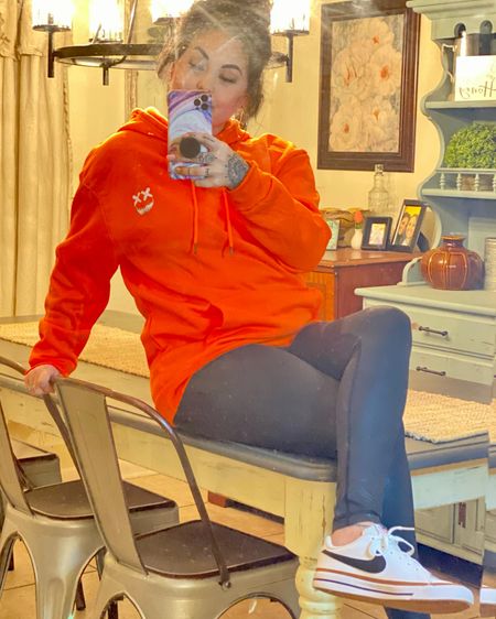 Who doesn’t love a good hoodie paired with some comfy leggings!? This hoodie is so freakin soft it’s unreal! Snagged it for my Bub to wear for Halloween 🎃 but I think I will steal it! It comes in black too and it’s in my cart 🛒 and you can never for wrong with these faux leather leggings from Aerie! They NEVER roll down and keep my tummy sucked in all day! And I FINALLY got my long awaited Nikes! The hubby had them before me…..how rude! 🙃 But they are for sure my absolute fav tennys to wear yall!! Soooo comfy and a was a little optimistic but they truly are! They get 2 thumbs up!! Check this look out! And the prices will blow you away 🌬 










 

#LTKstyletip #LTKunder50 #LTKshoecrush