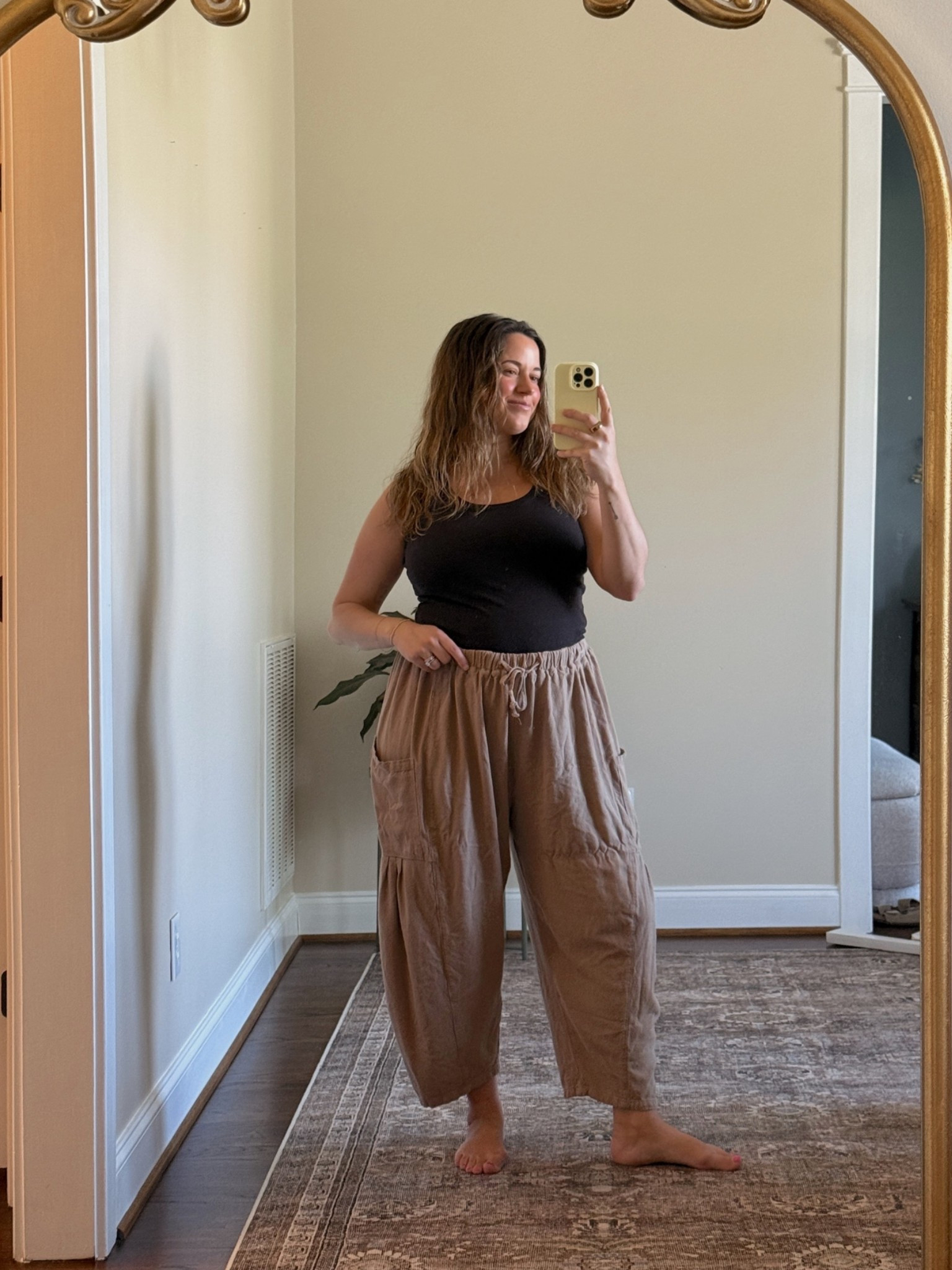 Summer ootd, postpartum friendly 
Pants: large
Tank: medium

#LTKootd #LTKgrwm #LTKmomlife