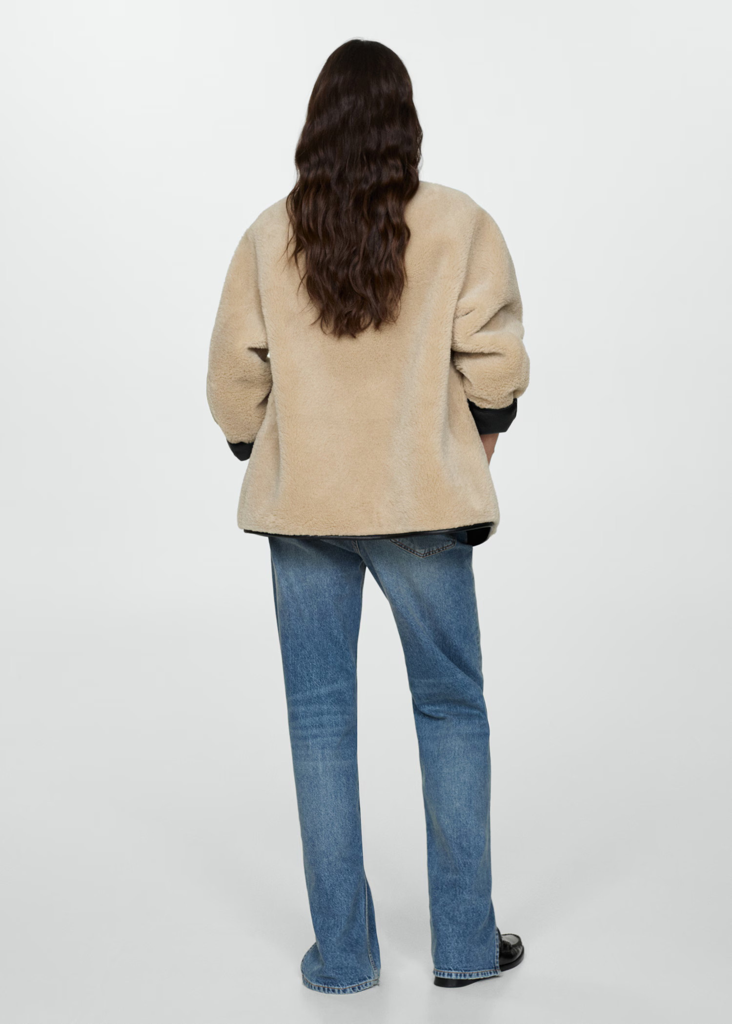 Fur-effect coat with appliqués | Mango (US/MX/AU)