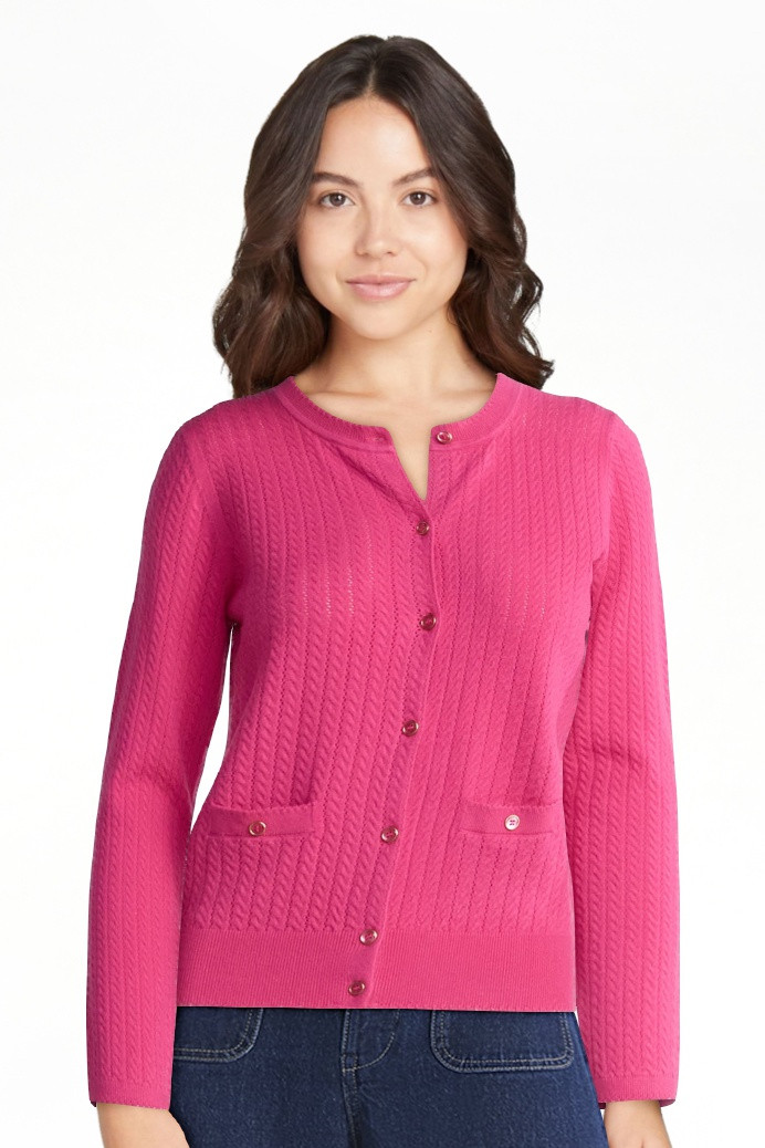 Free Assembly Women's and Women's Plus Cozy Yarn Welt Pocket Cable Cardigan Sweater, Midweight, S... | Walmart (US)