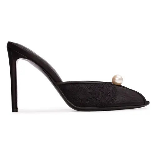 BLACK SUEDE STUDIO Debby 100 Mesh Mule in Black Mesh at Nordstrom, Size 40 | Nordstrom