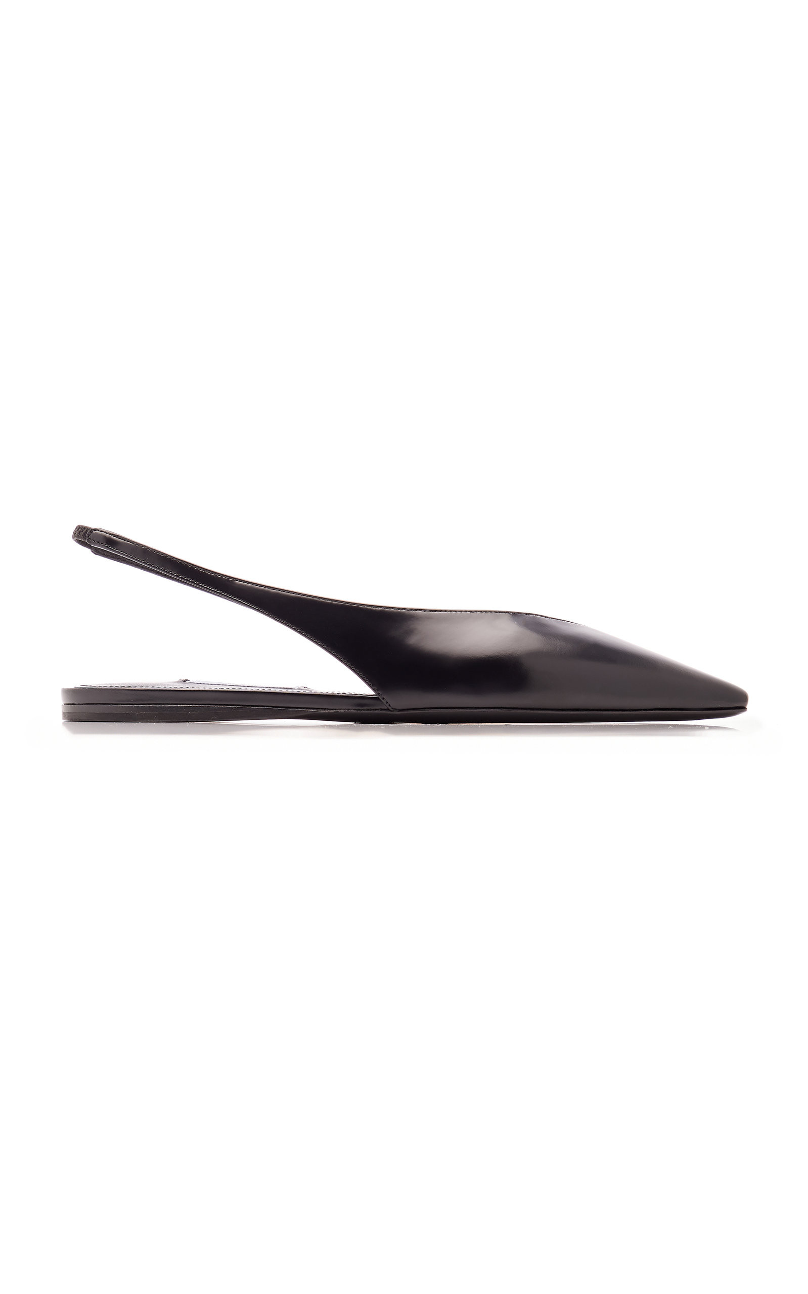 Prada - Women's Leather Slingback Ballet Flats - Black - IT 41 - Moda Operandi | Moda Operandi (Global)