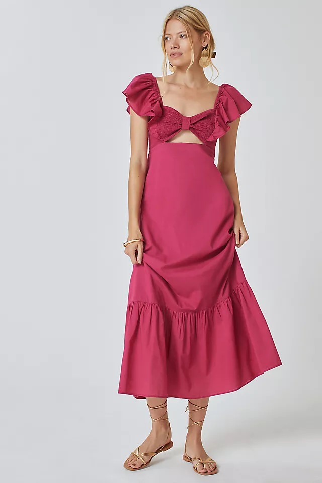 Farm x Anthropologie Ruffle Midi Dress | Anthropologie (US)