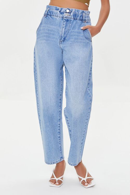 Paperbag Straight-Leg Jeans | Forever 21 (US)