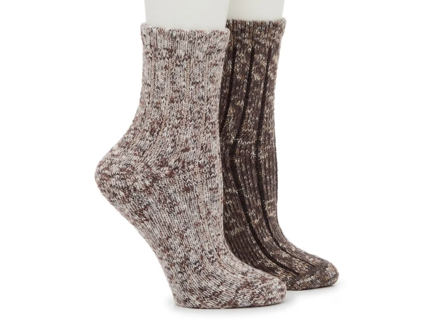 Bearpaw Space Dye Anklet Ankle Socks 2 Pack | Women's | Brown/Tan | Size One Size | Socks | Crew | DSW