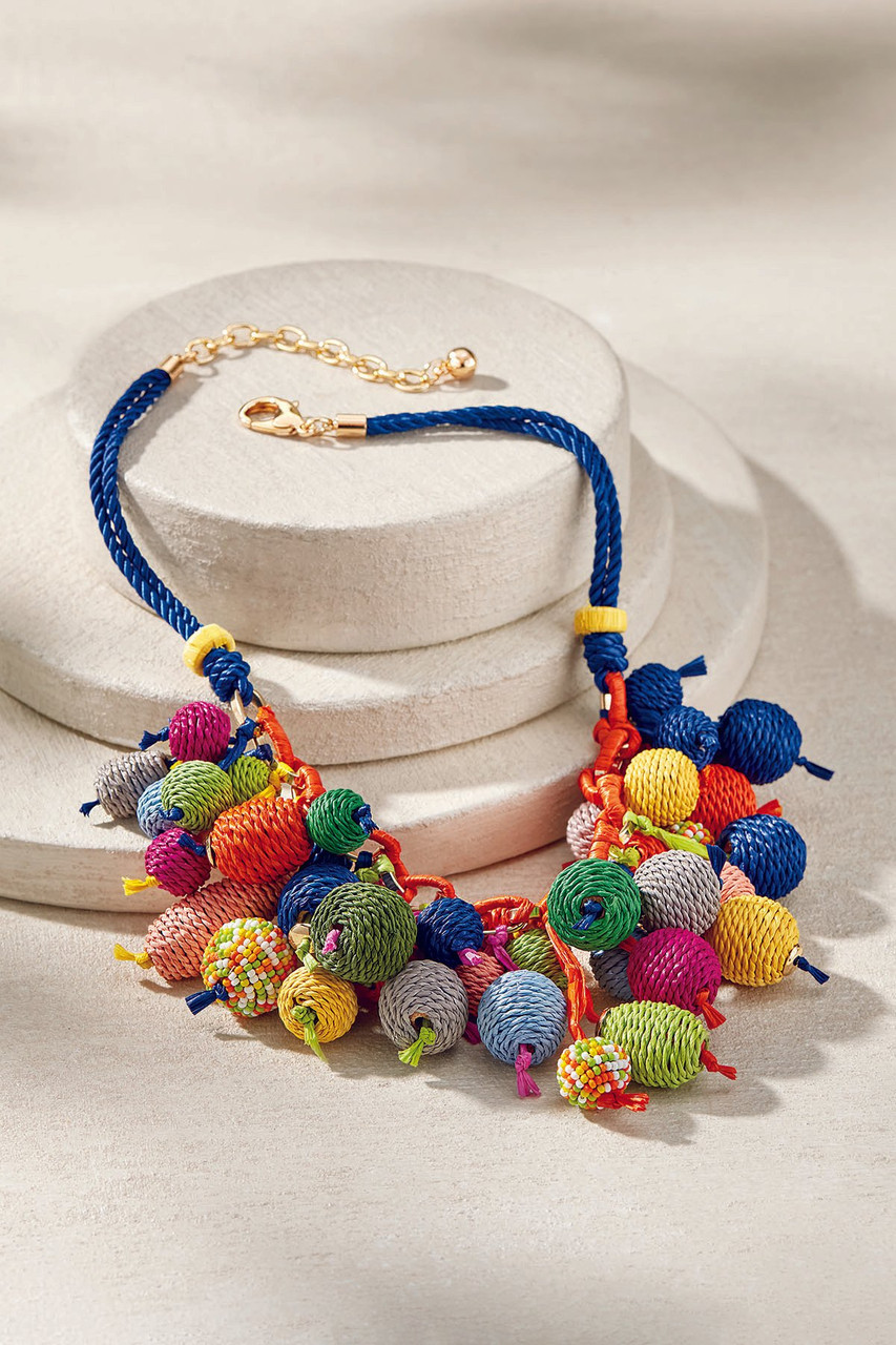 Roxanne Rainbow Raffia Necklace | Soft Surroundings
