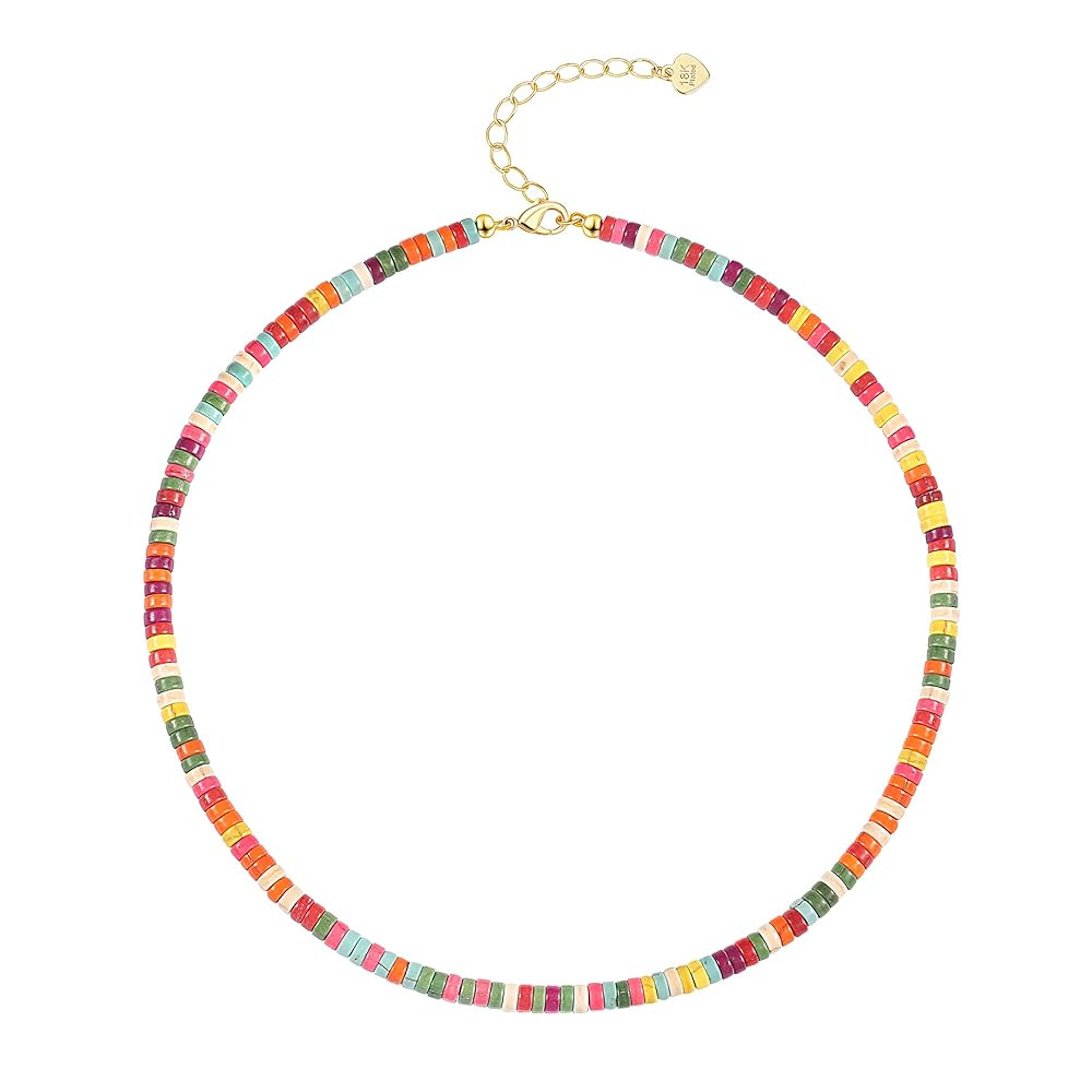 Aobei Pearl Gemstone Beaded Choker Necklace for Women Boho Turquoise/Cultured Freshwater Pearls/G... | Amazon (US)