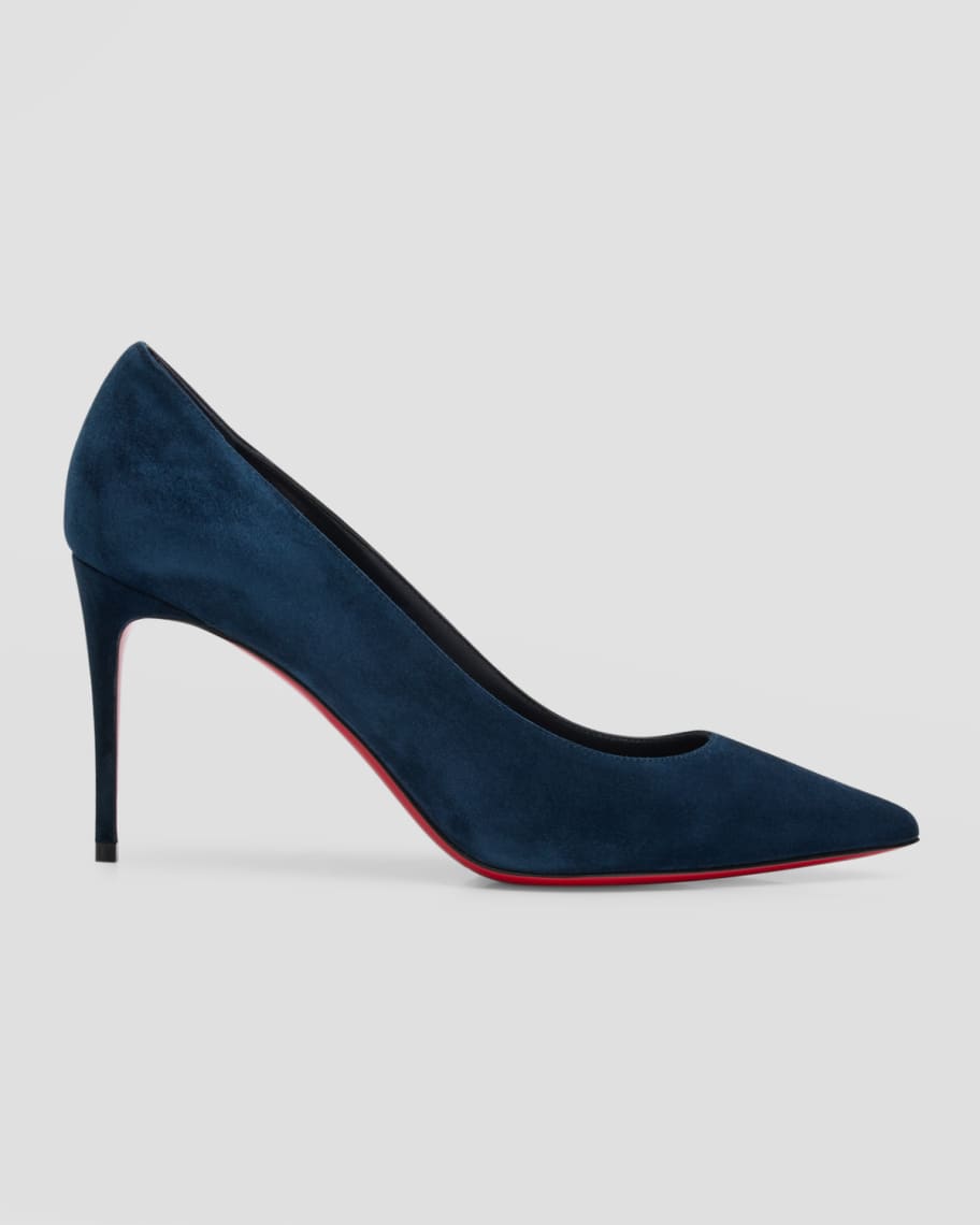 Christian Louboutin Kate Suede Red Sole Classic Pumps | Neiman Marcus