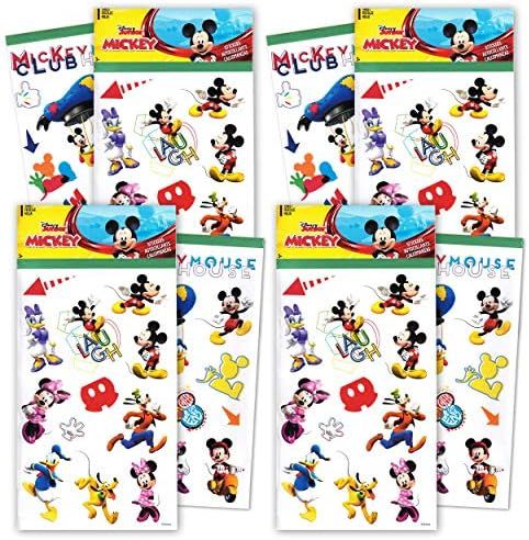 Disney Mickey Mouse Clubhouse Stickers 4 Pack ~ 100 Disney Mickey Stickers for Mickey Mouse Party Su | Amazon (US)
