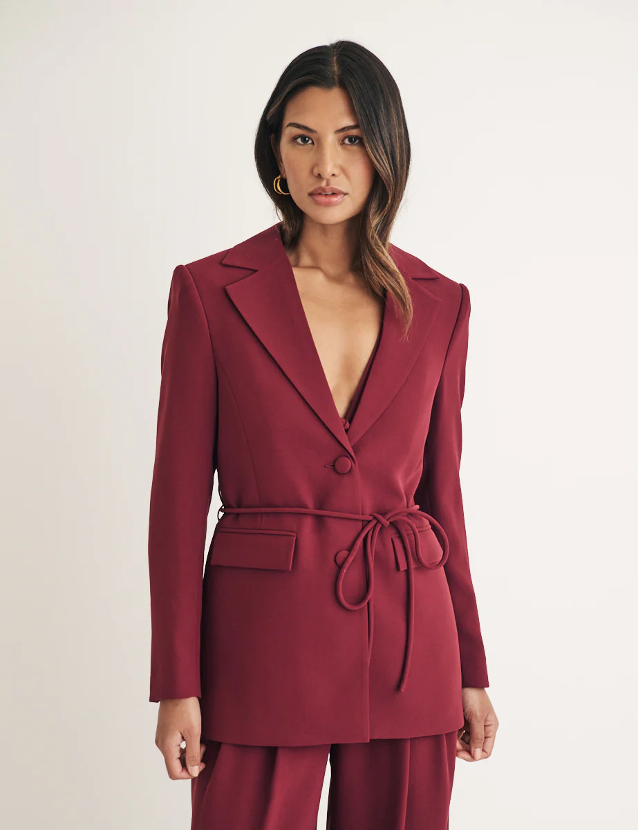 Burgundy Tailored Blazer | Nobody's Child
