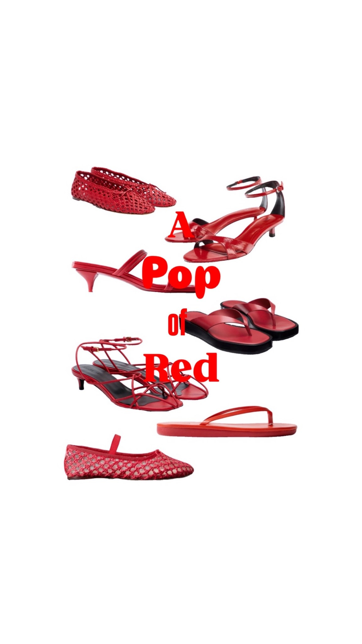 A pop of red is a simple but effective way to be so on trend this summer!
By adding a red shoe to a minimalist outfit (think monochrome or neutral) you’re adopting a key transitional trend as we start to think about autumn!



#LTKsummer #LTKuk #LTKautumn