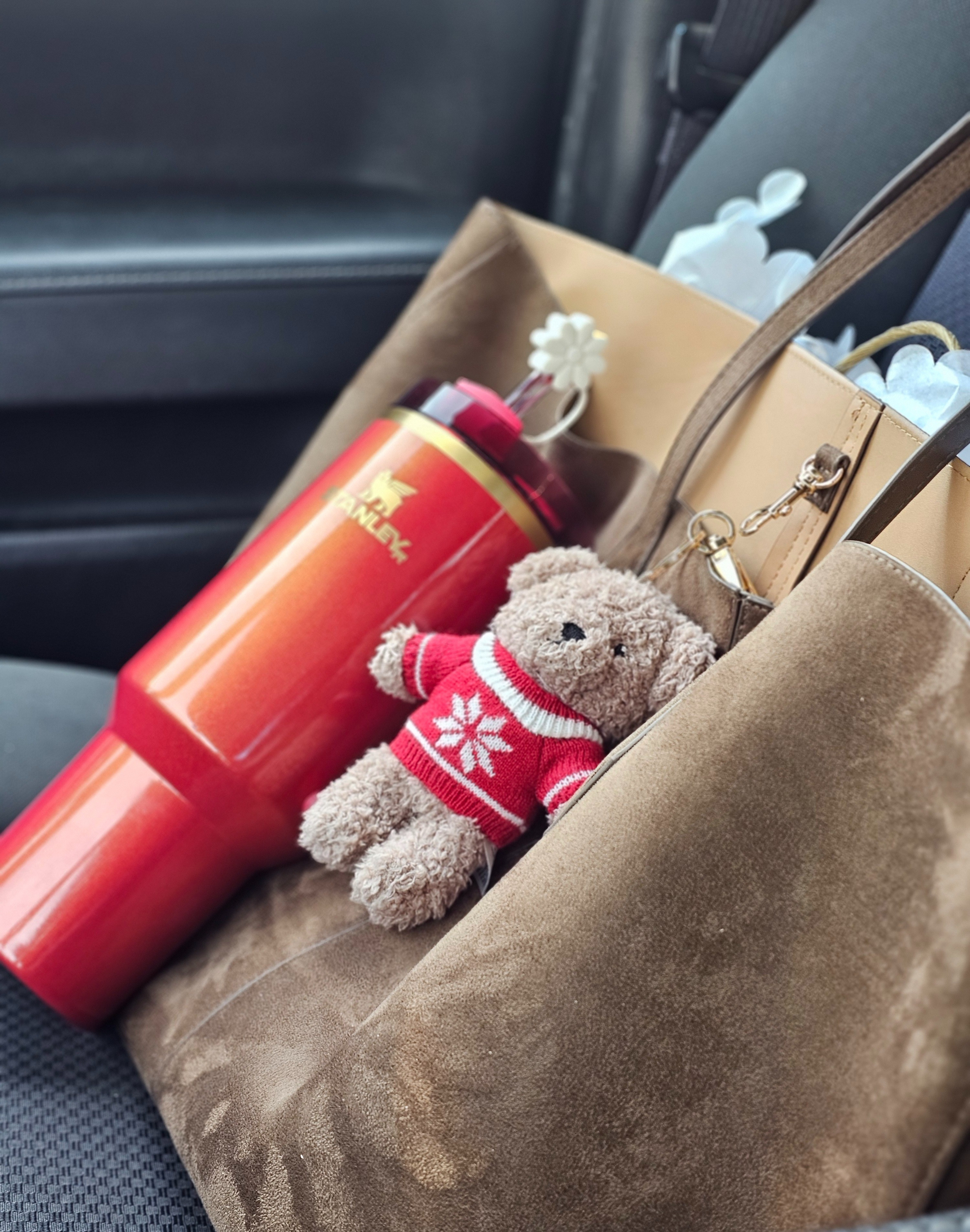 On the go Holiday things. #stanleycup#mombag#bagcharm

