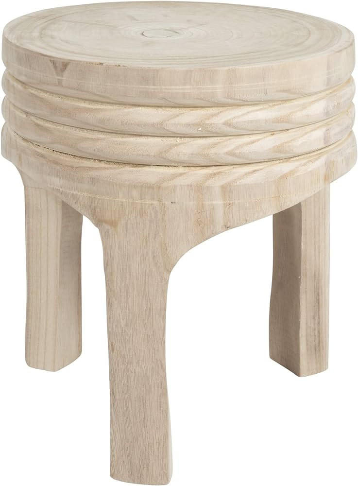 Creative Co-Op Paulownia Wood Stool, Natural | Amazon (US)
