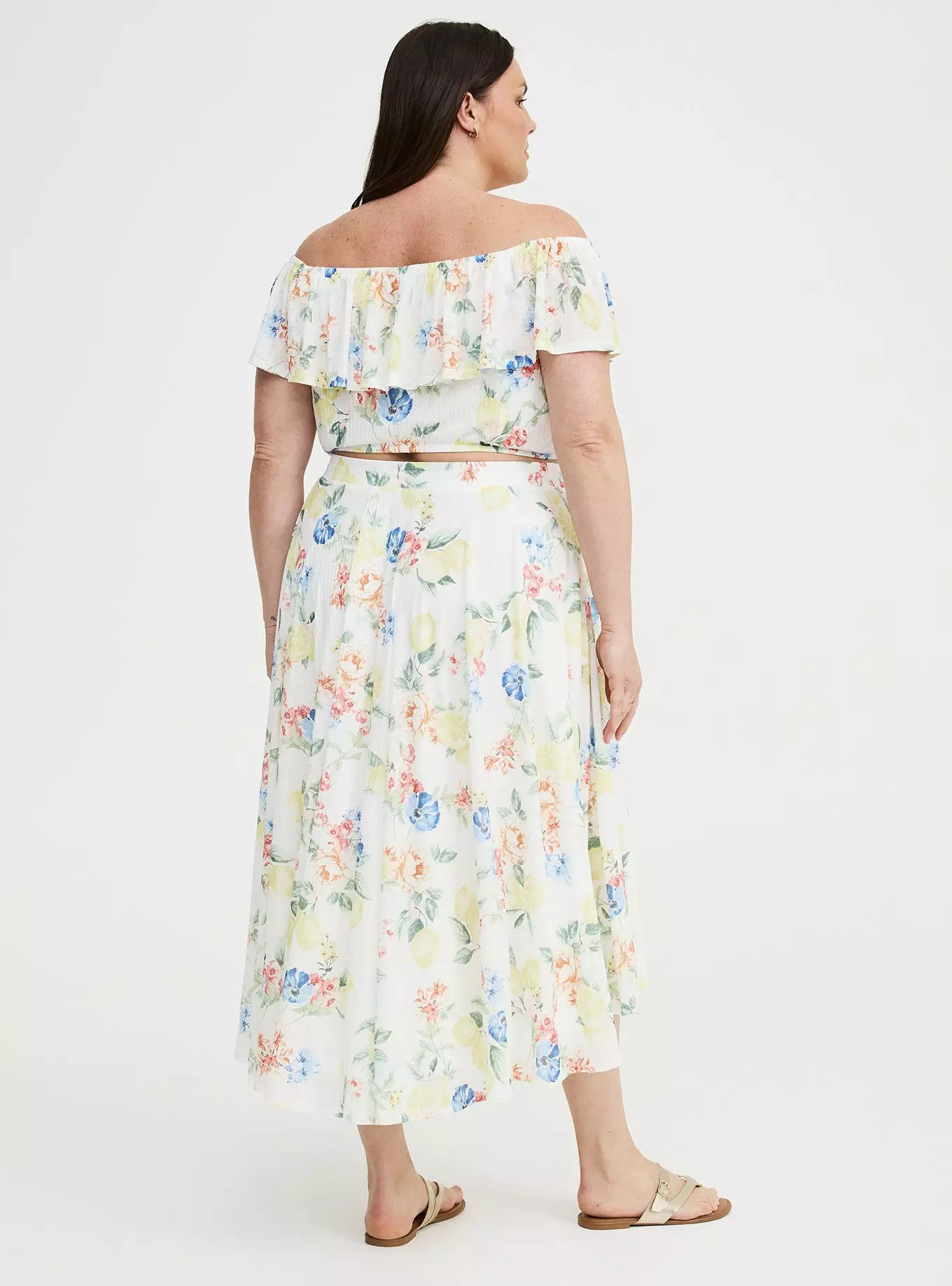 Off-Shoulder Hi-Low Skirt Set | Torrid (US & Canada)