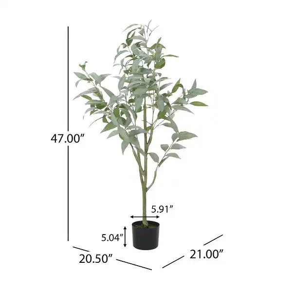 Parkey Artificial Eucalyptus Leaf Tree by Christopher Knight Home - 6.5' x 2.8' | Bed Bath & Beyond