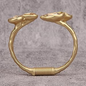 Gold Cuff Bracelet for Women Silver Beaded Bracelets Open Bangle Stackable Stretch Bead Bracelet ... | Amazon (US)