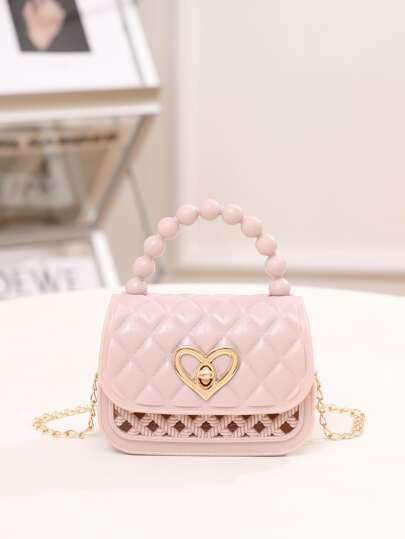 Heart-Shaped Metal Decoration, Personality Hollow Out Mini Handbag Crossbody Shoulder Bag For Keys, Coins, Etc. Great Christmas Gift | SHEIN