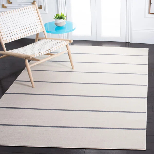 Bnyt Striped Area Rug in Ivory/Gray | Wayfair North America