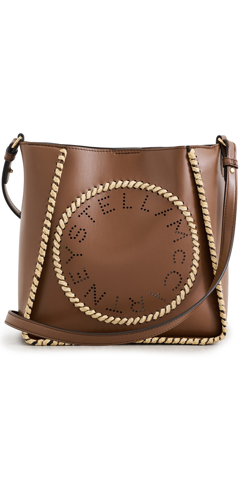 Stella McCartney Raffia Trim Crossbody Bag Tan One Size | Shopbop