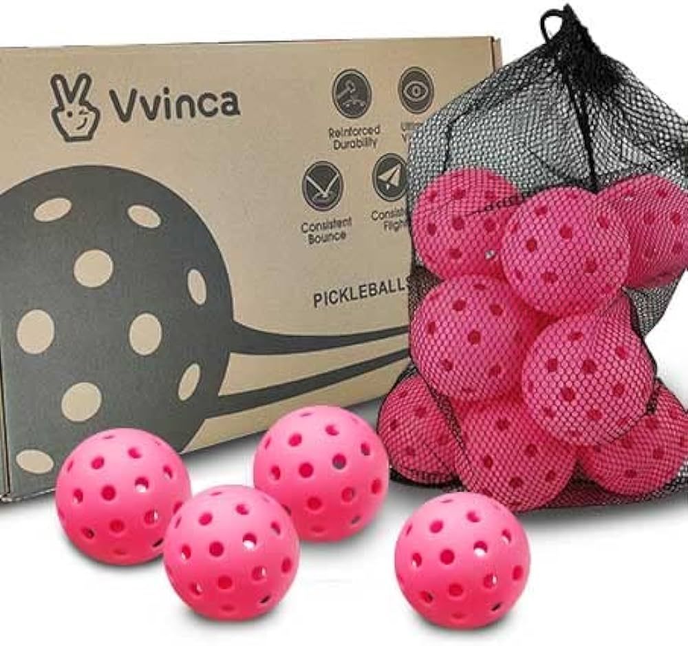 Vvinca Pickleballs 15 Pack Pickleball-Balls Meet USAPA Requirement 40 Holes Outdoor-Pickleballs, ... | Amazon (US)