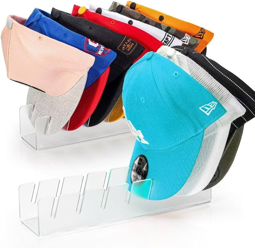 OAPRIRE Hat Stand for Baseball Caps Display and Organizer, No Install Acrylic Hat Organizer 2 Pac... | Amazon (US)