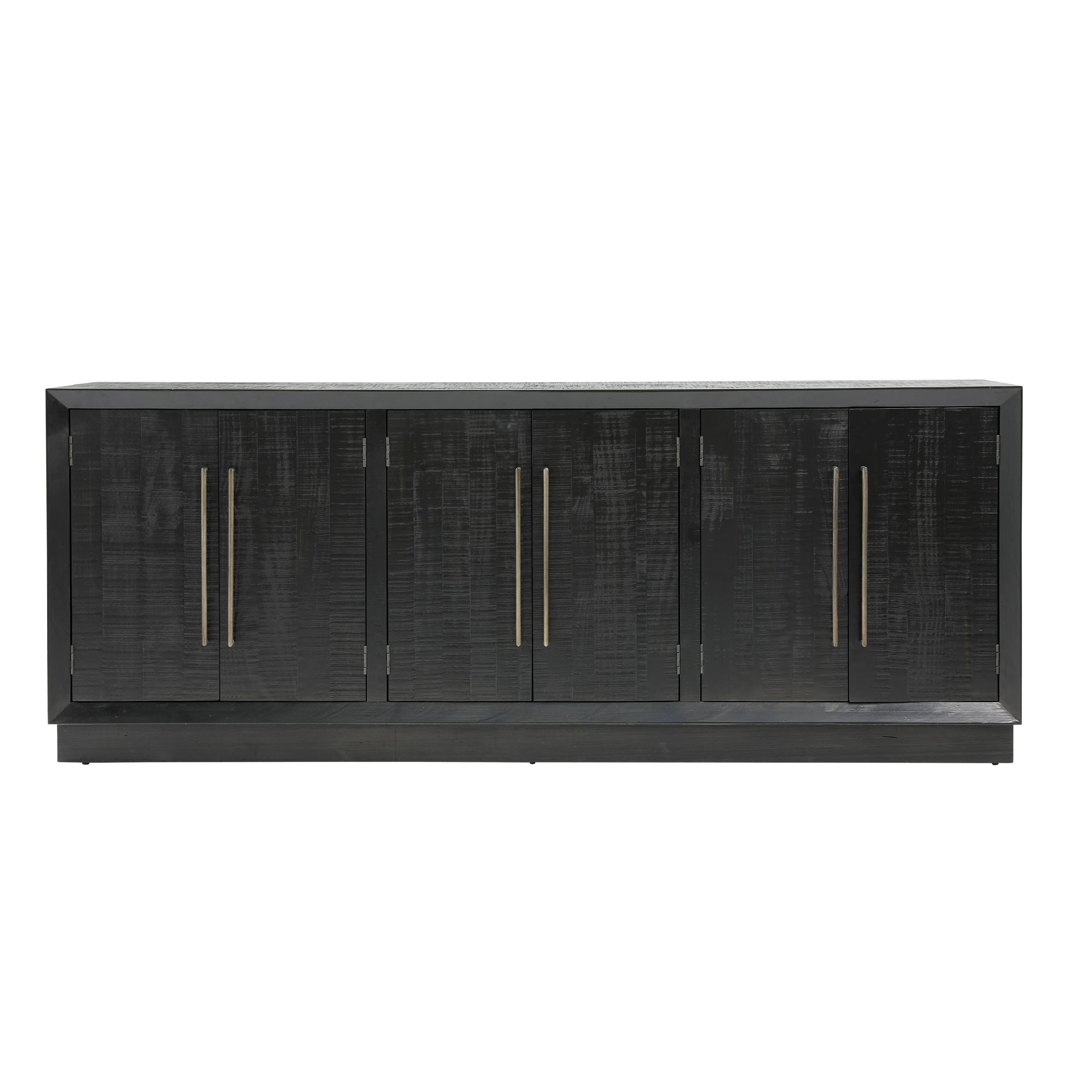 Humphrey's 86" Wide Pine Wood Sideboard, Black | Wayfair North America