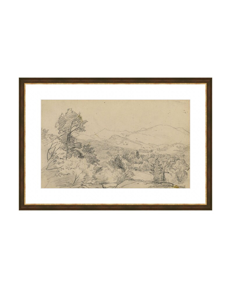 Mountain Vintage Art. Vintage Sketch Art Print. Landscape Drawing. Giclee Printed and Shipped Art... | Etsy (US)