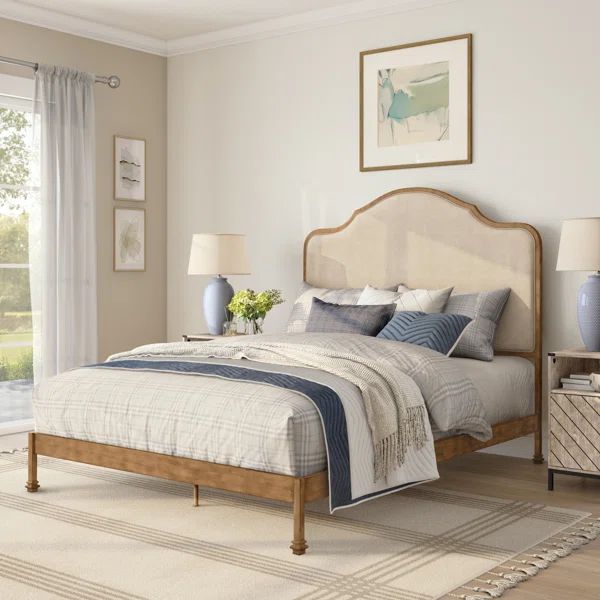 Upholstered Metal Standard Bed | Wayfair North America