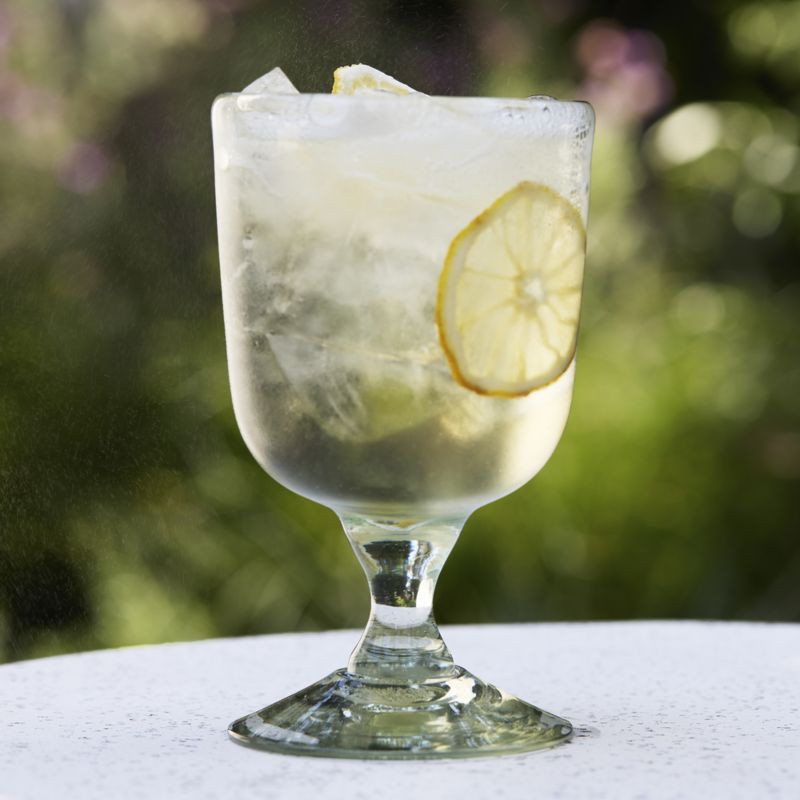 Careyes Recycled Glass Goblet by Gaby Dalkin + Reviews | Crate & Barrel | Crate & Barrel
