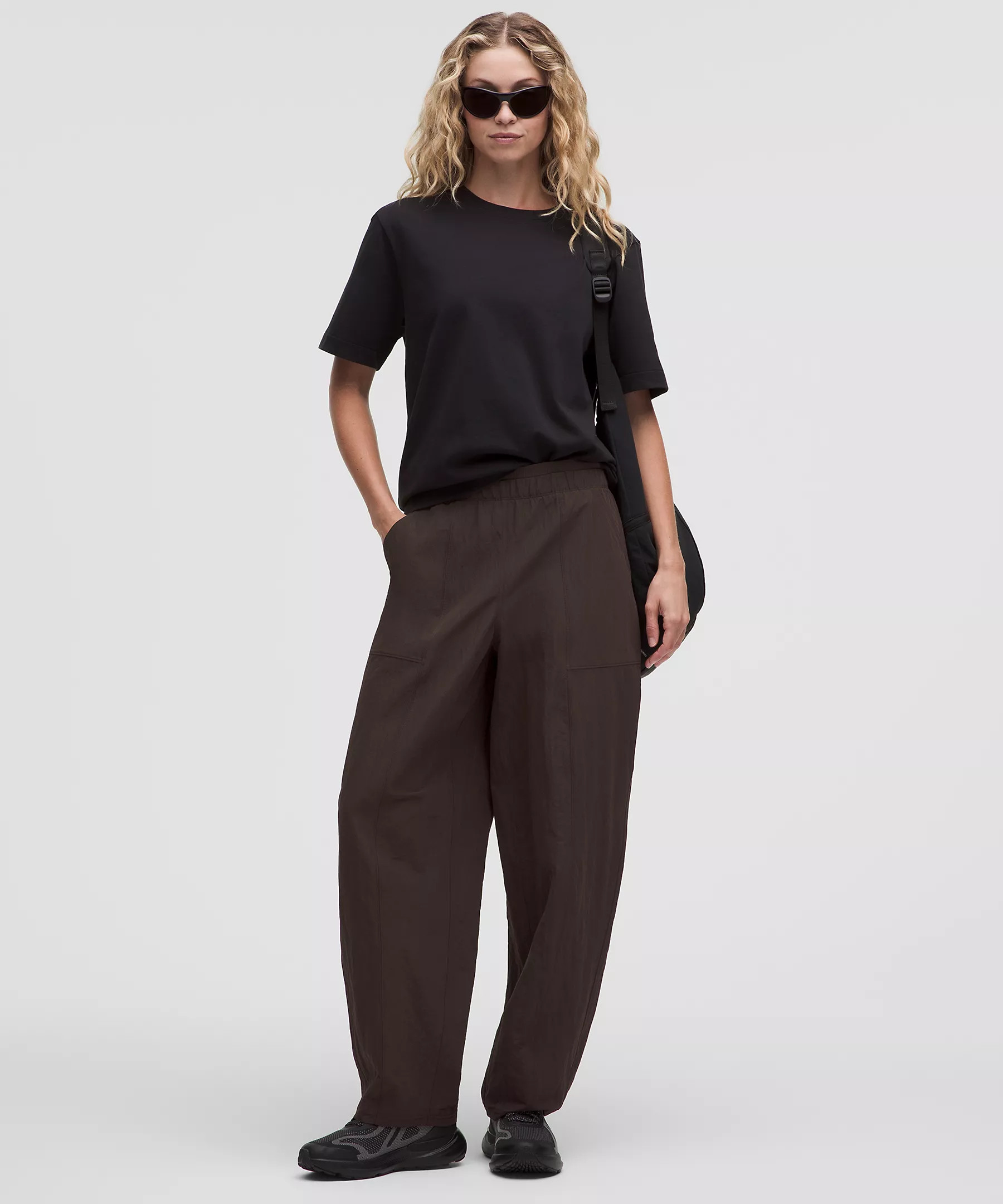 Crinkle Nylon Mid-Rise Barrel-Leg Pant | Lululemon (US)